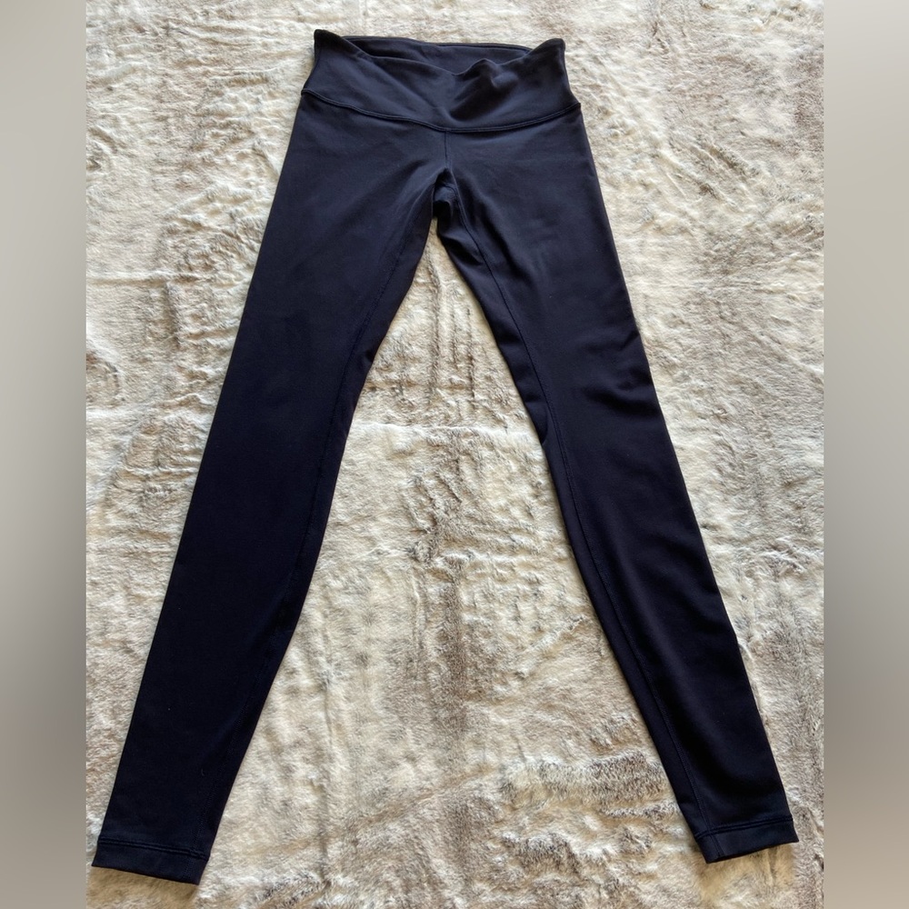 Lululemon Athletic Navy leggings. Full length low rise
